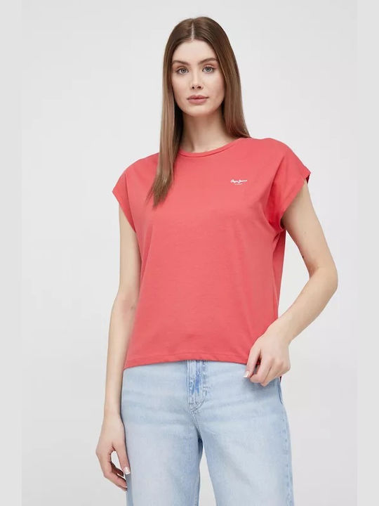 Pepe Jeans Γυναικείο T-shirt Κόκκινο