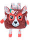 Les Deglingos Melimelos the Deer Детска чанта Раница Кафяв 25брx25брсм.