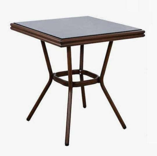 Tisch Angola 80x80x75cm Braun