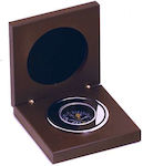 Μαγνητική Πυξίδα Μπρούτζινη Σε Ξύλινη Θήκη 8,5x8,5cm