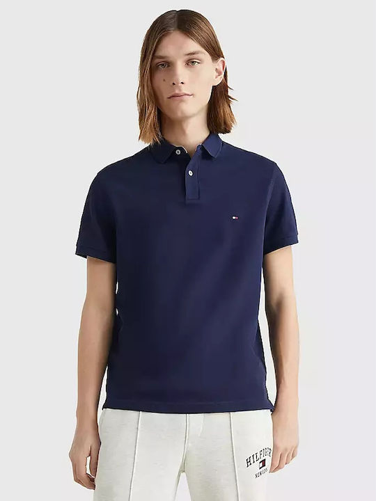 Tommy Hilfiger Ανδρικό T-shirt Polo Μπλε