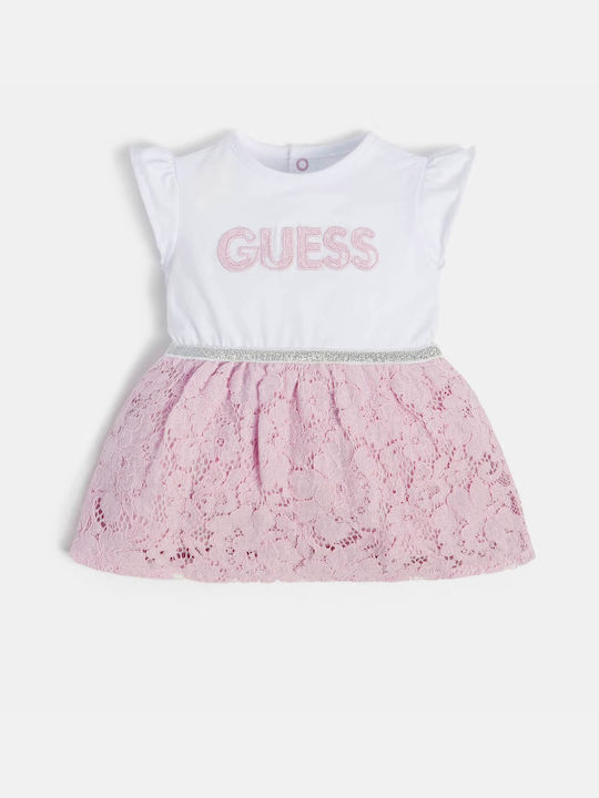 Guess Παιδικό Φόρεμα Αμάνικο Ροζ