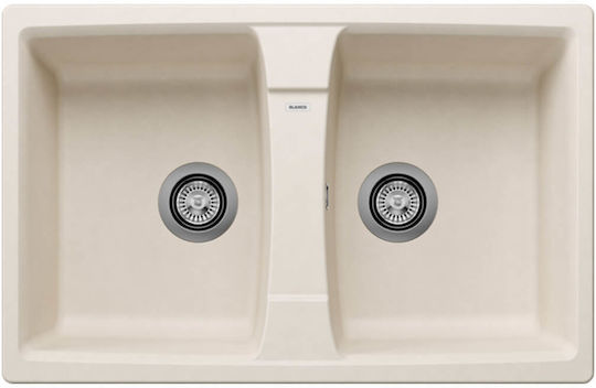 Blanco Lexa 8 527098 Drop-In Chiuvetă din Granit Sintetic L78xW50cm Soft White