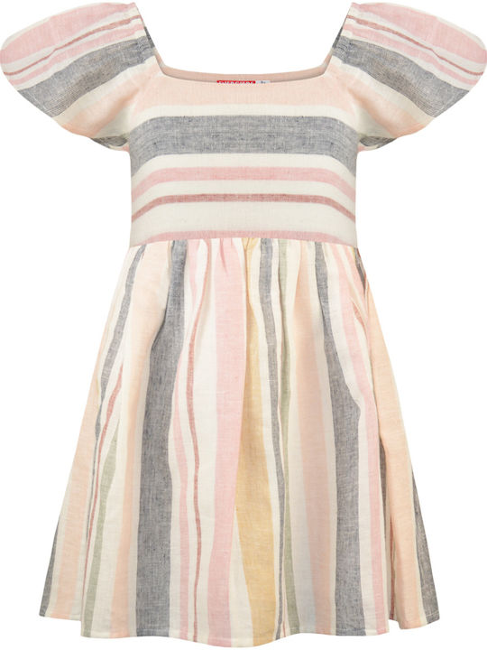 Rochie pentru Copii Mâneca scurta In text: In Romanian: In Cu dungi Multicolor