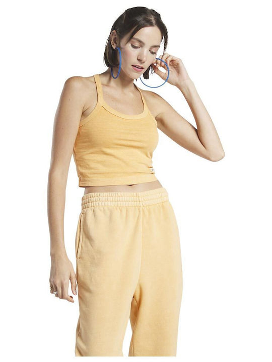 Classics Natural Women's Summer Crop Top Cotton with Straps Peach Fuzz