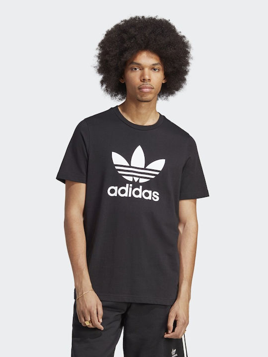 Adidas Adicolor Classics Trefoil Tricou pentru bărbați cu mâneci scurte Negru