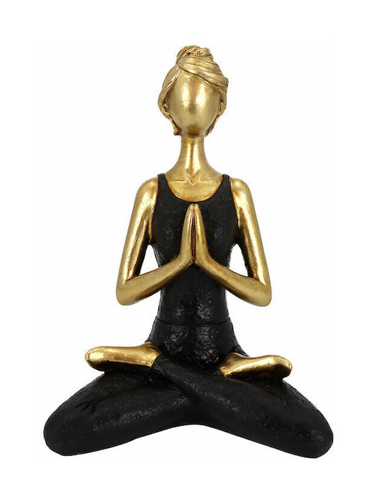 InTheBox Decorative Statuette Polyresin Vasanta 2 in Gold-Black 13.5x9x19cm 1pcs