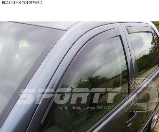 Szatuna Sporty Set of Windbreakers Front and Rear Car for Renault Megane Estate III 4pcs