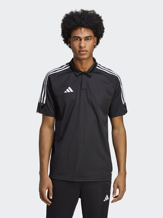 Adidas Ανδρικό T-shirt Polo Μαύρο