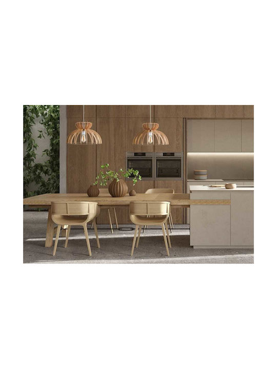 Nowodvorski Kymi C Pendant Light Beige Boho Bell with Socket E27 48x160cm