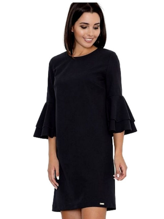 Figl Mini Dress 3/4 Sleeve Black