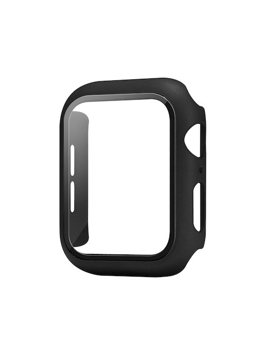 Sonique Plastikhülle mit Glas in Schwarz Farbe für Apple Watch 41mm