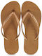 Slim Flatform Frauen Flip Flops in Gold Farbe
