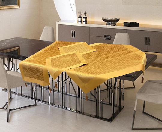 Set de Măsuțe Linea Home În Carouri 7 Bucăți Tunis Cu Fasă