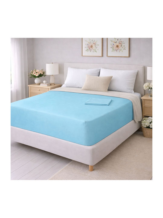 My Home Luxury Sheet Super-Double with Elastic 160x200+30cm. Turquoise