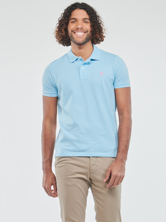 U.S. Polo Assn. Polo Μπλούζα Κοντομάνικη Γαλάζια
