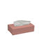 Pam & Co Θήκη για Χαρτομάντηλα Μεταλλική Ροζ 25x13x7.5cm 120-303