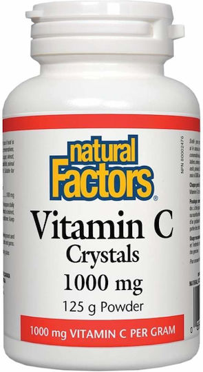 Natural Factors Vitamin C Crystals Витамин за Кожата & Антиоксидантно действие 1000мг 125мл