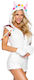 Leg Avenue Costume Cuddly Llama Sexy Kostüm Weiß