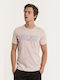 Edward Jeans Herren T-Shirt Kurzarm Rosa