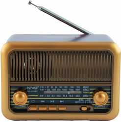 NNS NS-3315BT Retro Tischplatte Batterie Braun