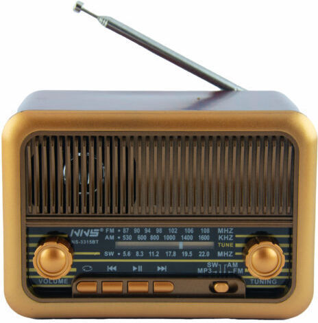 NNS NS-3315BT Retro mit Bluetooth und USB Braun