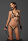 Leg Avenue Bra Set, Wrist-Ankle Restraint Black