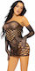 Leg Avenue Tube Dress & Gloves Black D-232875