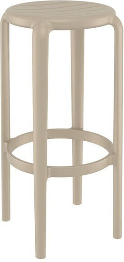 Σκαμπό από Πολυπροπυλένιο Tom Taupe 36x36x75cm Σκαμπό από Πολυπροπυλένιο Tom Taupe 36x36x75cm