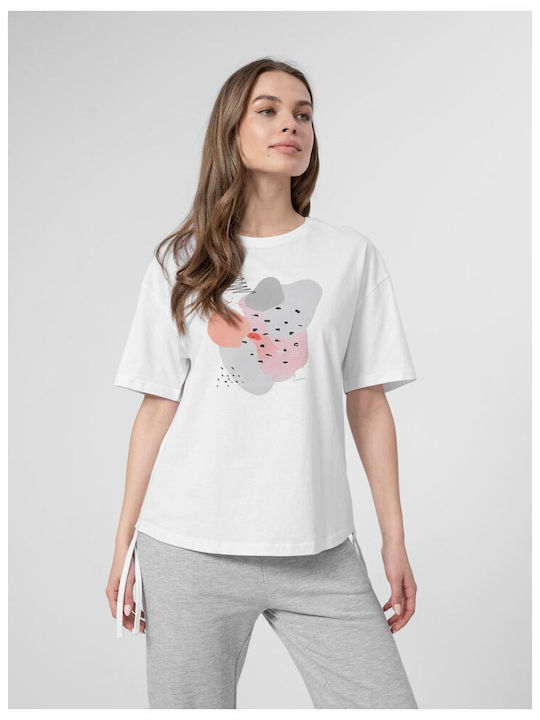 Outhorn Γυναικείο T-shirt Λευκό με Στάμπα