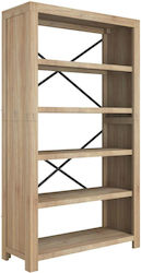 Floor Solid Wood Bookcase Natural 80x30x140cm