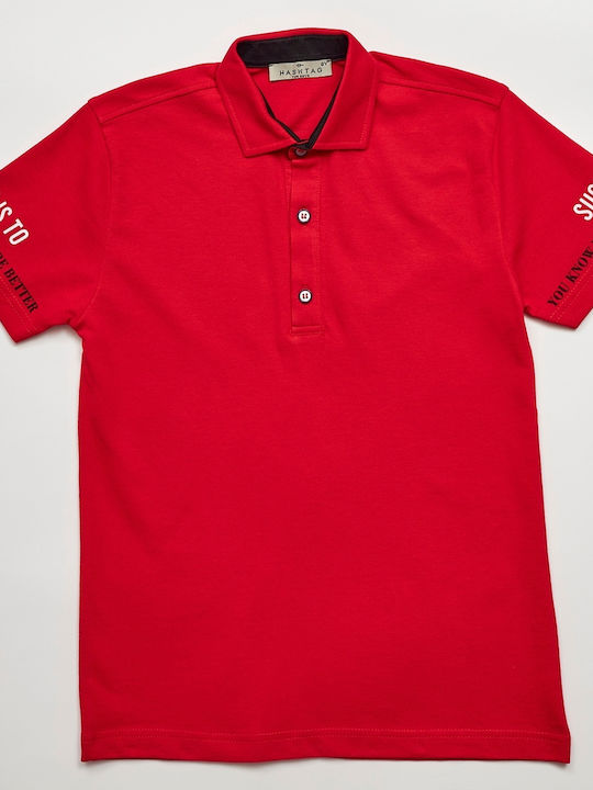 Hashtag Παιδικό Polo Κοντομάνικο Κόκκινο