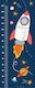 Fly Digital Kids Growth Height Chart Wall Sticker with Design Space Light Space Blue 140cm