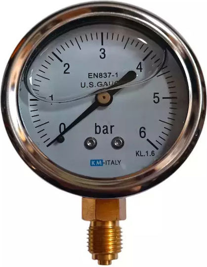 NX2230 Manometru Cu Glicerină Ø63 1/4″ 0-6Bar