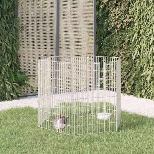 vidaXL 171577 Galvanized Steel Cage for Rabbits 54x54x80cm