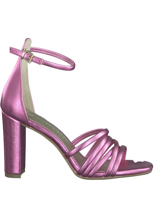 Marco Tozzi Women's Sandals with Ankle Strap Pink