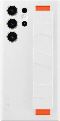 Samsung Silicone Grip Umschlag Rückseite Silikon Weiß (Galaxy S23 Ultra) EF-GS918TWEGWW