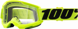 100% Motocross Goggles Strata 2 Yellow
