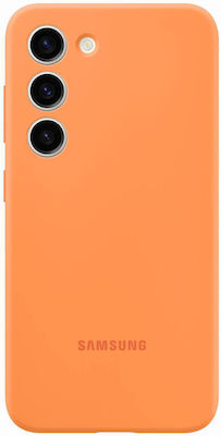 Samsung Silicone Cover Umschlag Rückseite Silikon Orange (Galaxy S23) EF-PS911TOEGWW