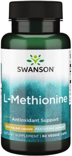 Swanson L-Methionine 500mg 60 Φυτικές Κάψουλες