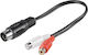 Goobay Μετατροπέας DIN male σε RCA 2x female 1τμχ 50002
