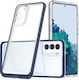Hurtel 3in1 Back Cover Silicone 1.1mm Transparent / Blue (Galaxy S23)