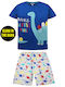 Energiers Set Top & Bottom Kids Summer Cotton Pyjamas Blue