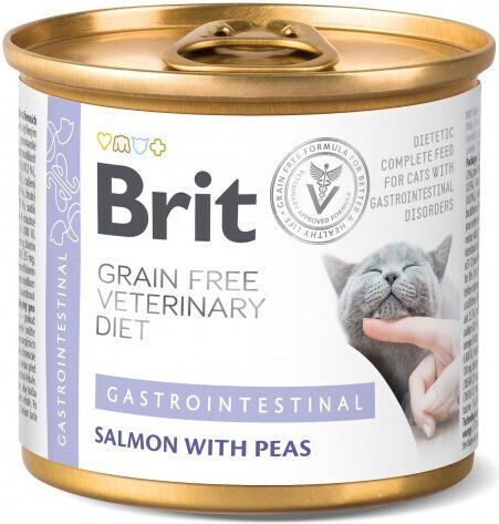 Brit Veterinary Diet Gastrointestinal Υγρή Τροφή για Γάτες σε Κονσέρβα με Σολομό χωρίς Σιτηρά 200gr