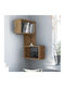 Corner Shelf Wall Part Open Café 47x20x82cm