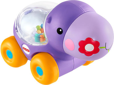 Fisher Price Push Along Poppity Pop Animals - Hippo with Sounds for 6++ Months