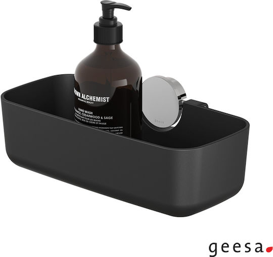 Geesa Opal Metallic Sponge Holder Wall Mounted Chrome-Black
