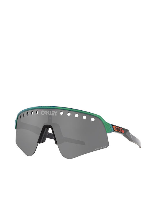 Oakley Sutro Lite Sweep Sunglasses with Green Acetate Frame and Black Lenses ΟΟ9465-14