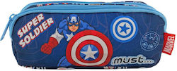 Must Fabric Pencil Case Captain America Super Soldier with 1 Compartment
