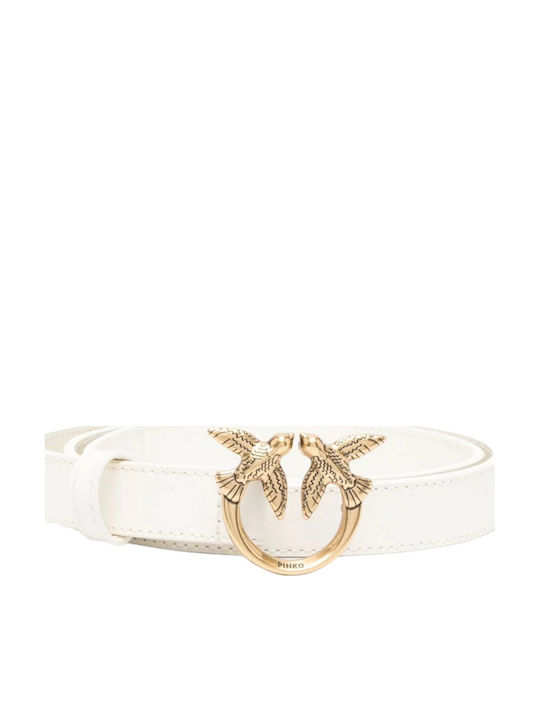 Pinko Leather Women's Belt White 100143A0F1Z14Q | Skroutz.eu